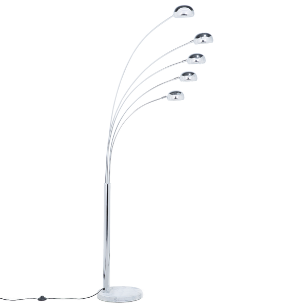 Stehlampe FLINDERS verstellbar Metall Silber