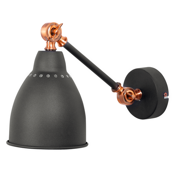 Wandlampe 2er Set MISSISSIPPI verstellbar Metall Graphitgrau