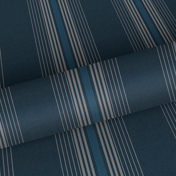 Sanders und Sanders Tapete Streifen Graublau - 53 cm x 10 m - 640544