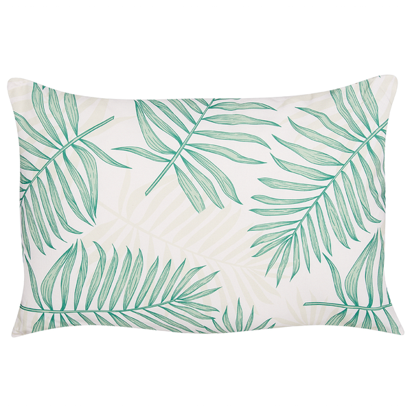 Rechteckiges Dekokissen mit Blättermotiv