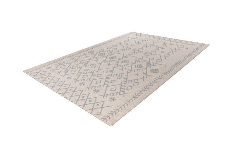 Kurzflor Teppich Emrys Creme Modern 80 x 150 cm