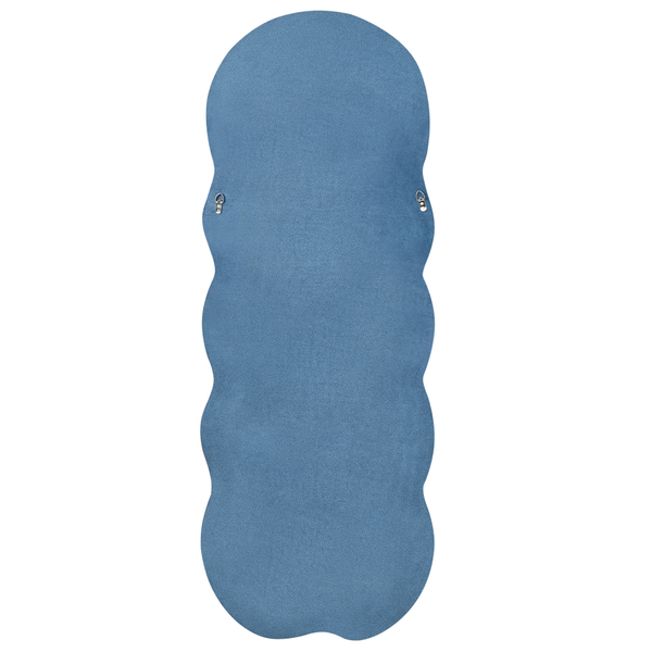 Wandspiegel LACS 57 cm 160 cm Samtstoff Blau