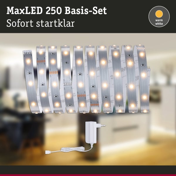 MaxLED 250 LED Strip Basisset 3m 2700K 12W 300lm/m 2700K 24VA