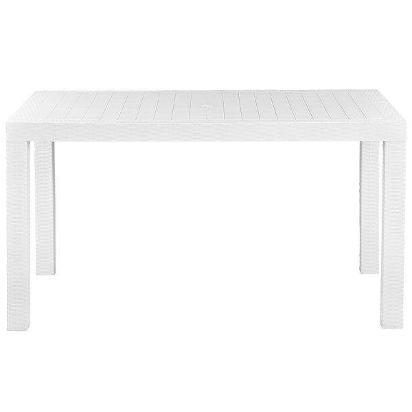 Gartentisch FOSSANO 140 cm 80 cm Weiß