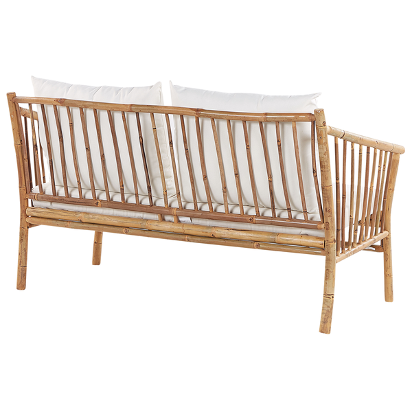 Lounge Set mit Tisch 4-Sitzer MAGGIORE Bambusholz Hellbraun