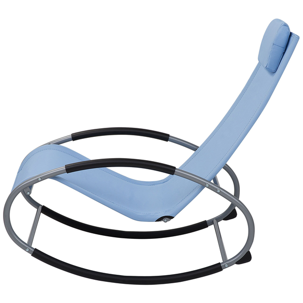 Schaukel-Sonnenliege CAMPO Stoff Blau