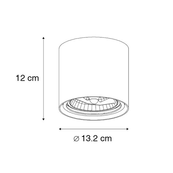 Design Aufbaustrahler schwarz verstellbar GU10 111mm - Impact