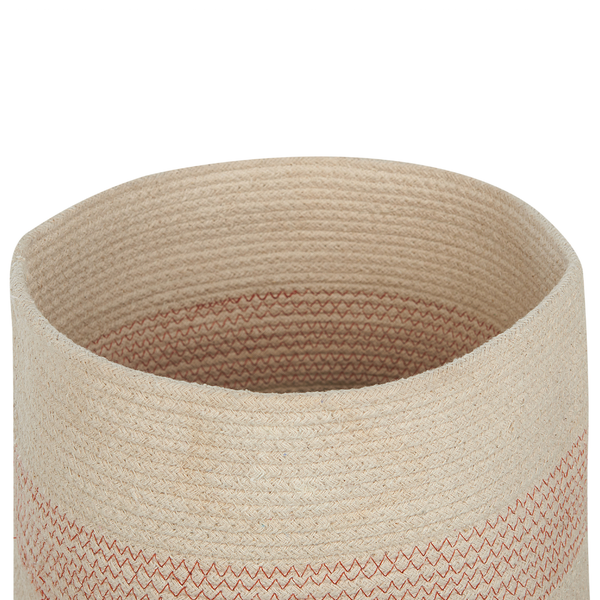 Dekorativer Wäschekorb aus Textil mit Muster