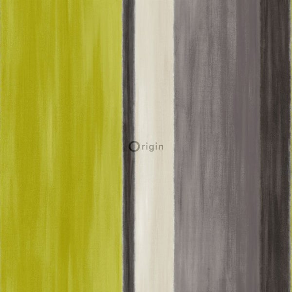 Origin Wallcoverings Tapete Streifen Ockergelb und Braun - 53 cm x 10.05 m - 346931