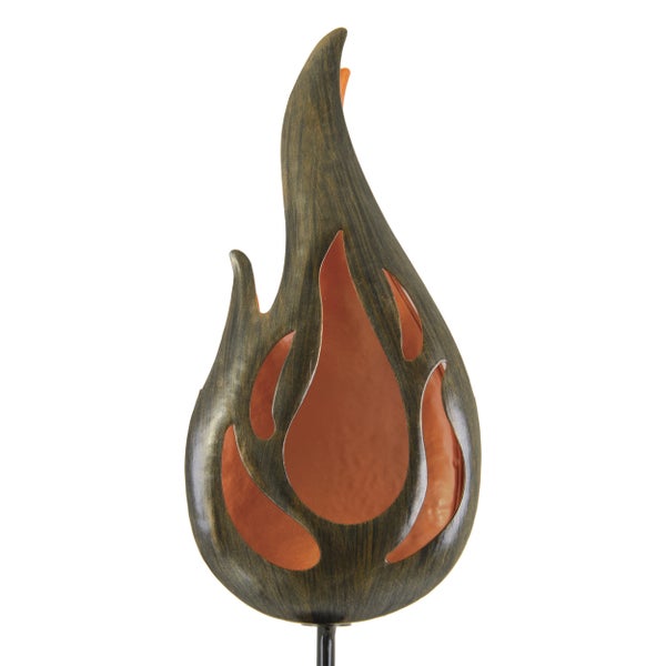 Gartenstecker Flamme aus Metall