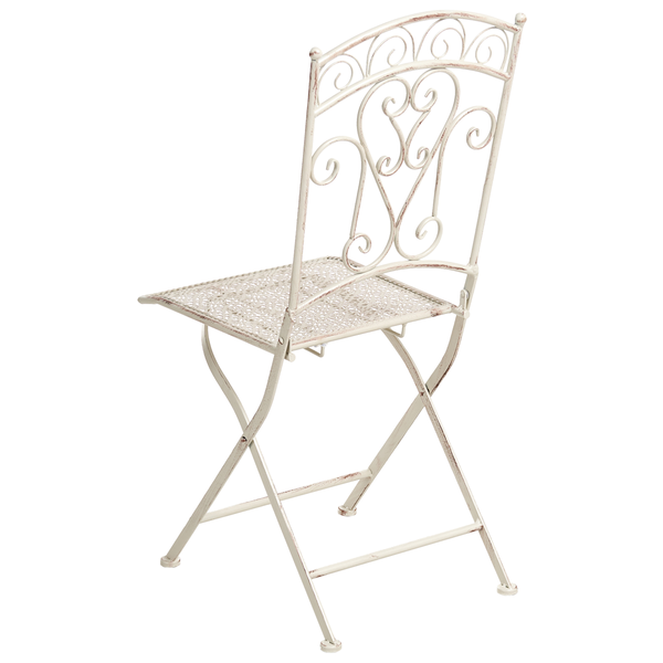 Gartenstuhl 2er Set JUINA klappbar Metall Hellbeige