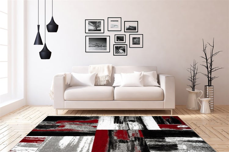 Kurzflor Teppich Sumiko Rot Modern 160 x 230 cm