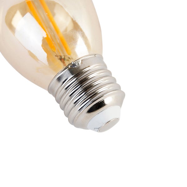 5er Set E27 dimmbare LED-Glühbirnen P45 Goldline 3,5W 330lm 2100K