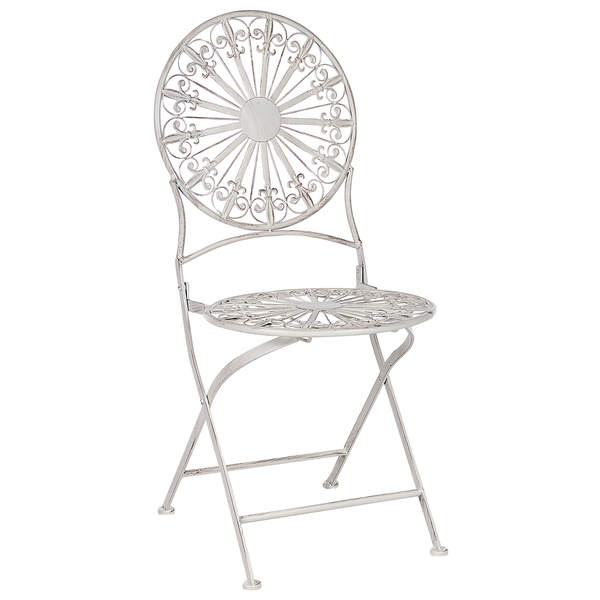 Gartenstuhl 2er Set SCAFA Metall Weiß