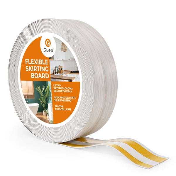 Quest selbstklebende flexible Weichsockelleiste auf der Rolle für Wandabschlüsse