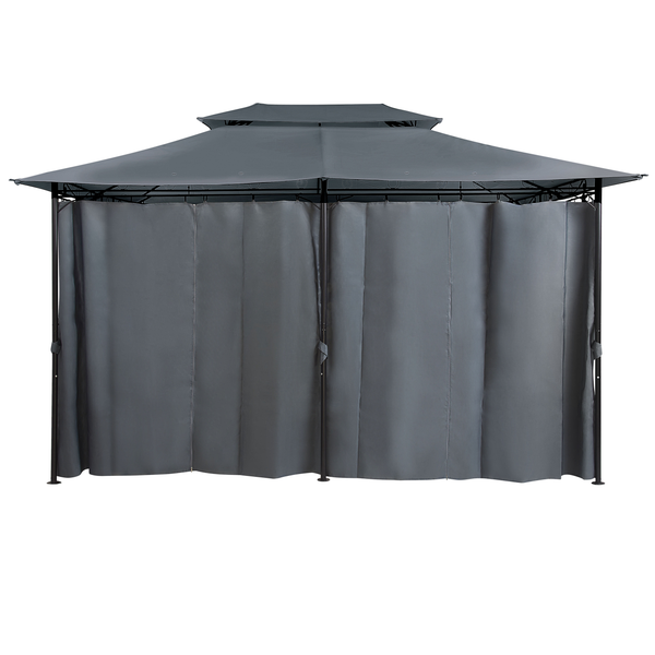 Pavillon COLOS Metall 400 cm 300 cm Graphitgrau