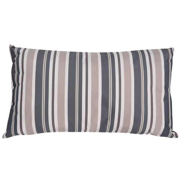 Gartenkissen 2er Set KASTOS Streifenmuster 40 x 70 cm Taupe
