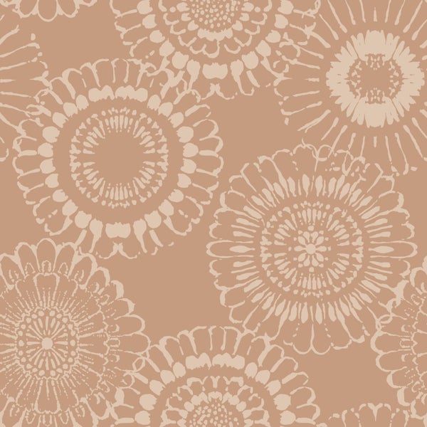 ESTAhome Tapete Blumen Terrakotta - 50 x 900 cm - 139824