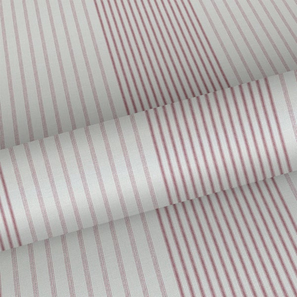 Sanders und Sanders Tapete Streifen Dunkelrot und Grau - 53 cm x 10.05 m - 640675