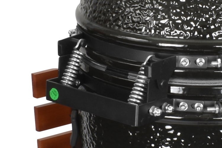 Kamado SE-18 Grill Schwarz 45 cm Grilldurchmesser BBQ Keramik Holzkohlegrill Grill mit Holzkohle