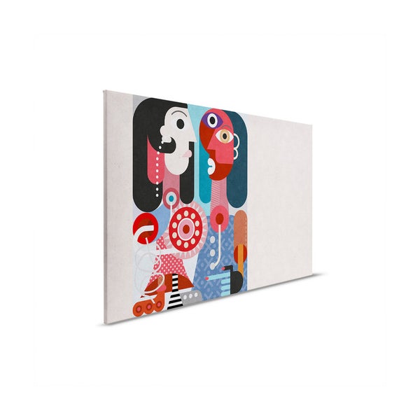 Leinwandbild mit abstraktem Porträt