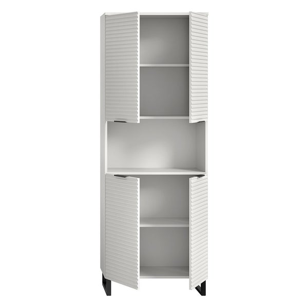 Riff Hochschrank Bad 4 Türen 1 Fach weiß. 70 X 34 X 193 cm