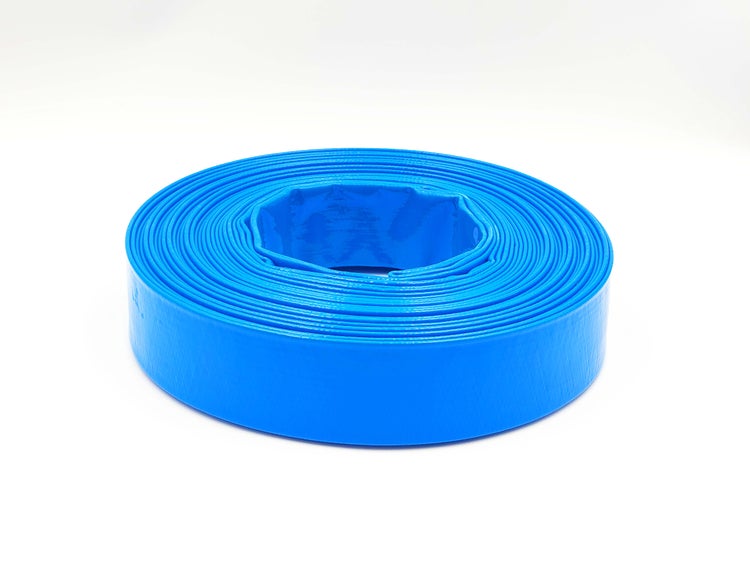 1 1/4 Zoll | 32 mm - 20 Meter - PVC Flachschlauch - Bauschlauch - Industrieschlauch - blau