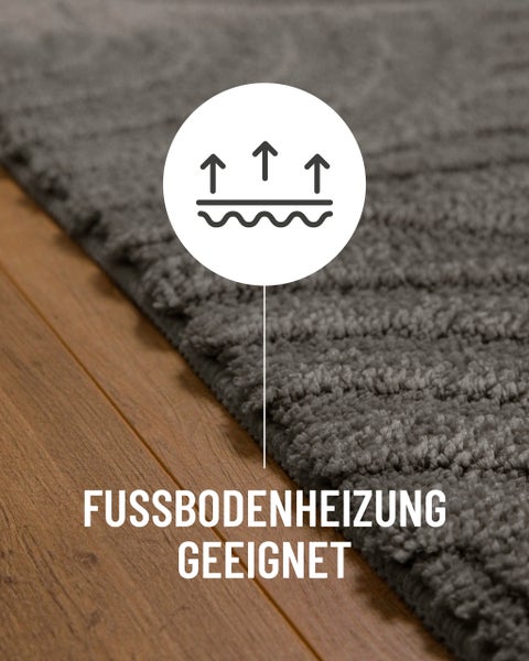 Teppich für Fußbodenheizung geeignet.