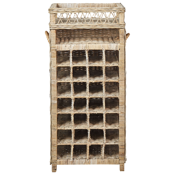 Weinregal BASIRA Rattan Naturfarben