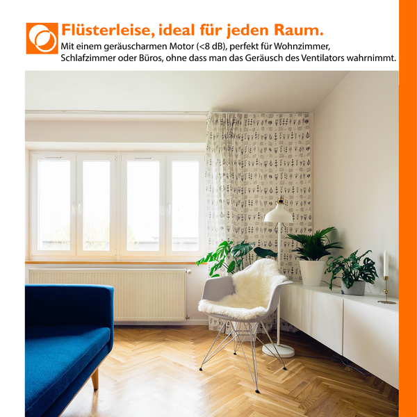 Simple Fix Heizkörper Ventilator - Energieeffizient, Erwärmt deinen Raum doppelt so schnell, Bis zu 30 % Energieeinsparung - Flüsterleise, Einfach zu montierender Heizungsventilator - 1 Stuck