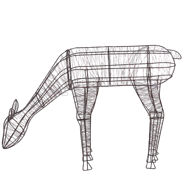 Dekorationsobjekt Hirsch aus Drahtgeflecht