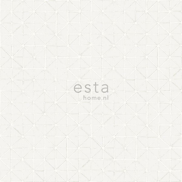 ESTAhome Tapete geometrische Formen Hellgrau - 53 cm x 10.05 m - 148346