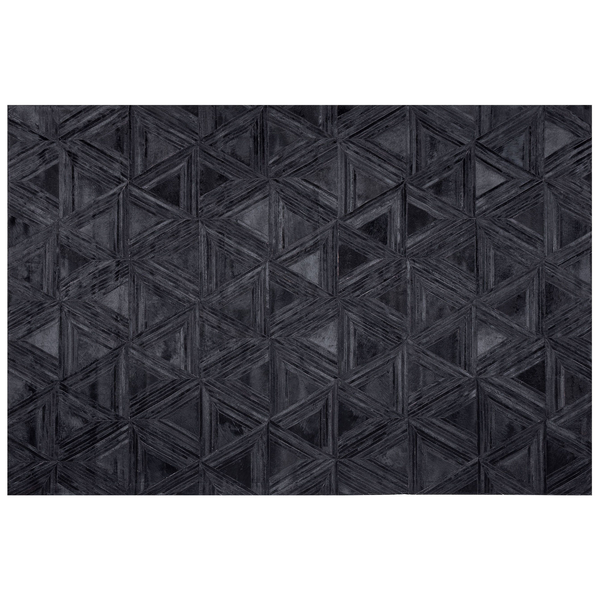 Teppich KASAR Schwarz 160 x 230 cm Echtleder
