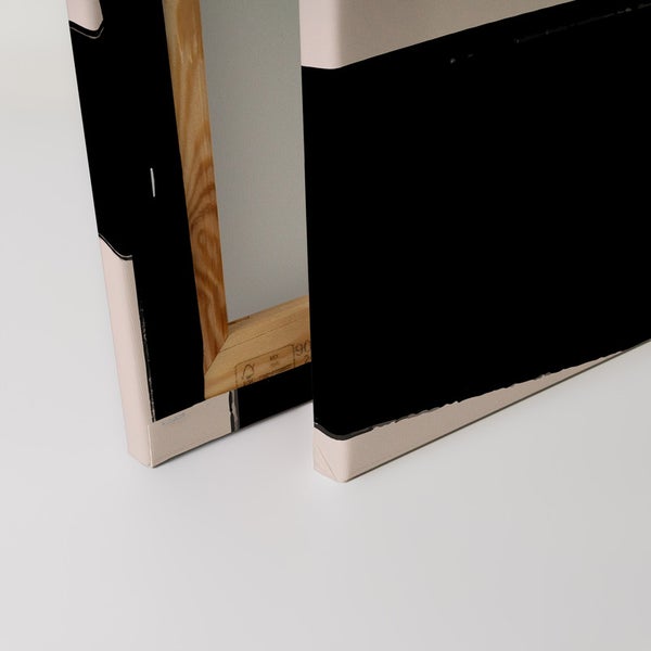 Rückseite einer Leinwand mit Holzrahmen