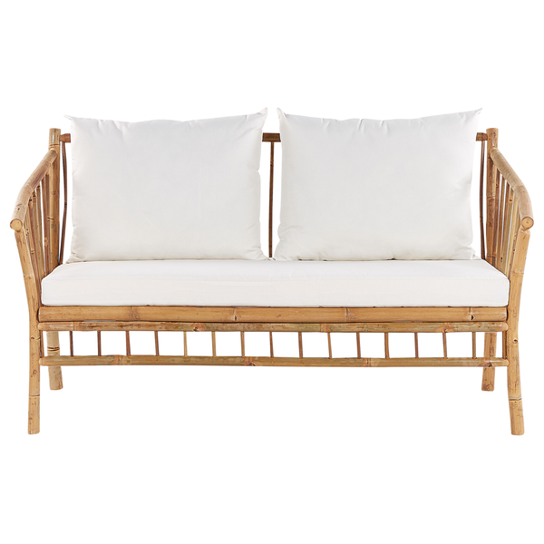 Lounge Set mit Tisch 4-Sitzer MAGGIORE Bambusholz Hellbraun