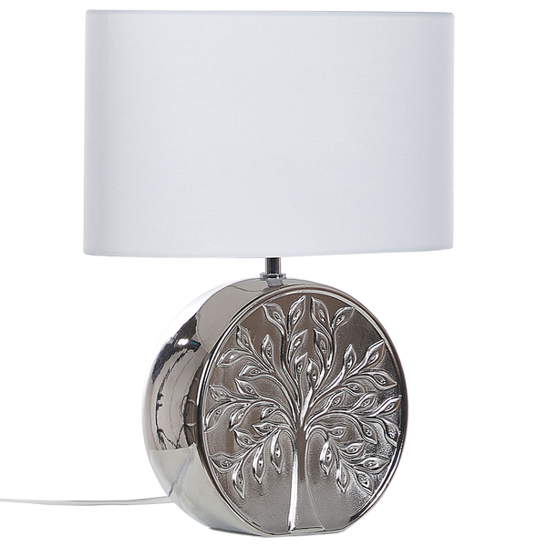 Tischlampe KHERLEN Keramik Silber