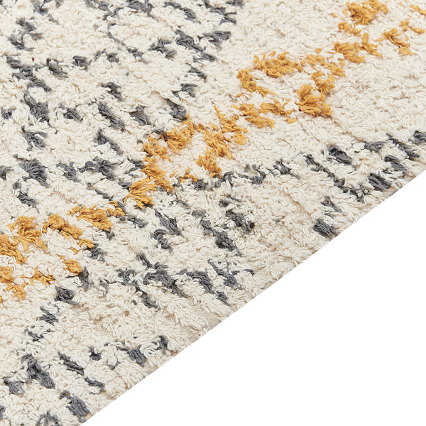 Teppich KADAPA Beige 140 x 200 cm Baumwolle