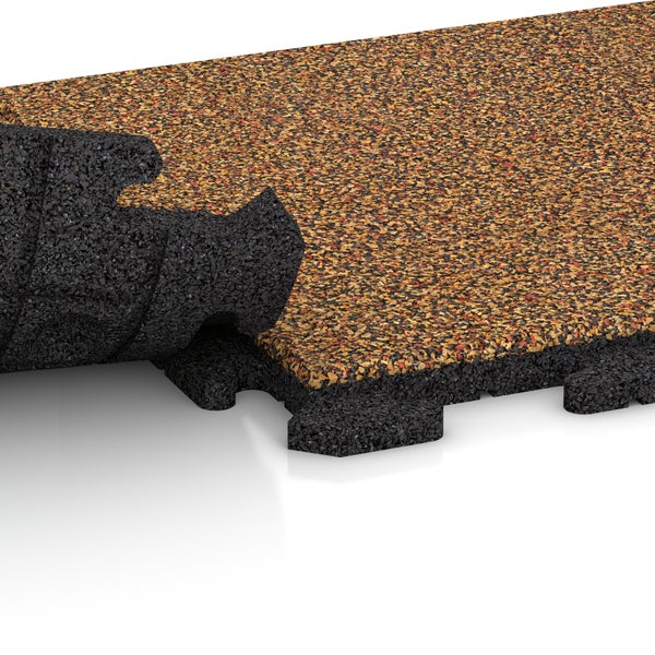 Gummimatte mit Stecksystem und Korkoberfläche