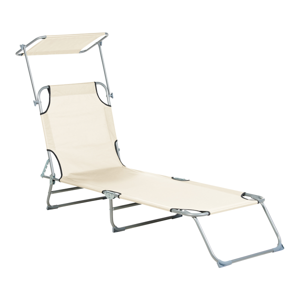 Sonnenliege FOLIGNO II Metall Creme