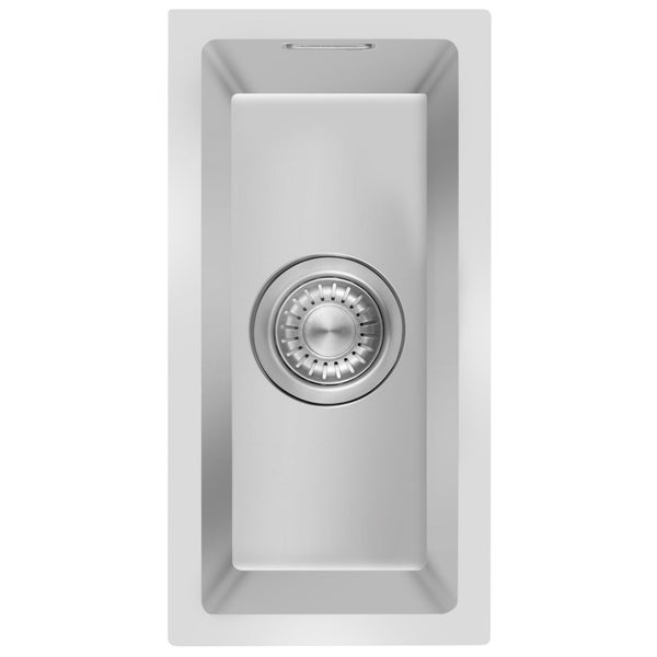 Rechteckiges Edelstahl Einbauspüle von Lomazoo mit Ablaufventil