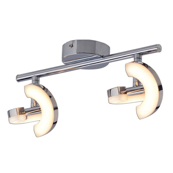 Zweiarmige Deckenleuchte mit LED-Leuchtmitteln