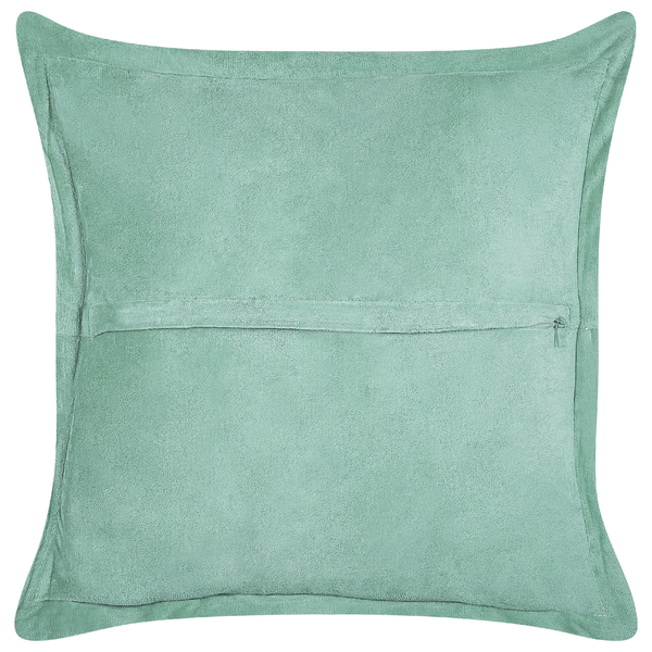 Dekokissen 2er Set ZINNIA Cord 43 x 43 cm Hellgrün Ohne Muster