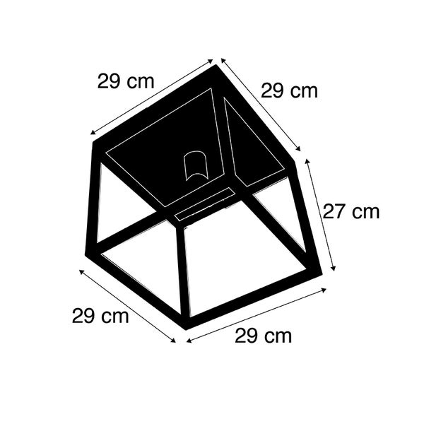 Moderne Deckenleuchte Antik Silber - Big Cage