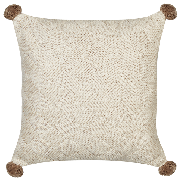 Dekokissen 2er Set OBERONIA Baumwolle 45 x 45 cm Beige Ohne Muster