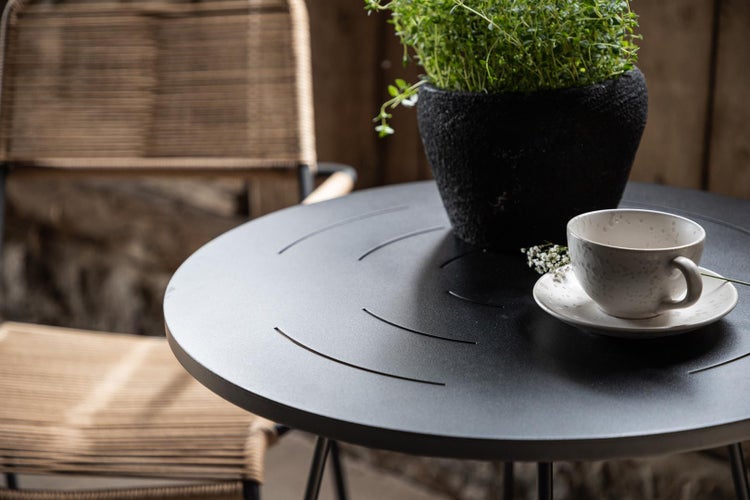 Bacong Garten Bartisch Ø60cm schwarz. 60 X 60 X 74 cm
