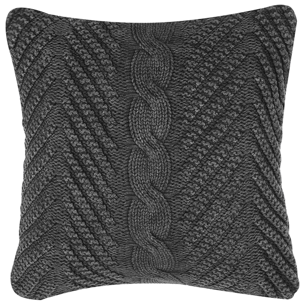 Dekokissen 2er Set KONNI Baumwolle 45 x 45 cm Grau ZickZack-Muster