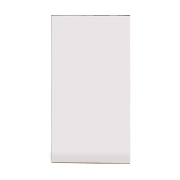 Rechteckige, transparente Glasscheibe oder Kunststoffplatte.