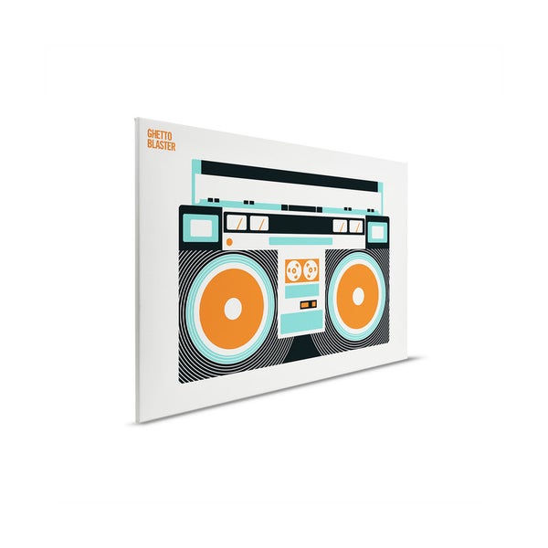 Leinwandbild mit Ghettoblaster-Motiv