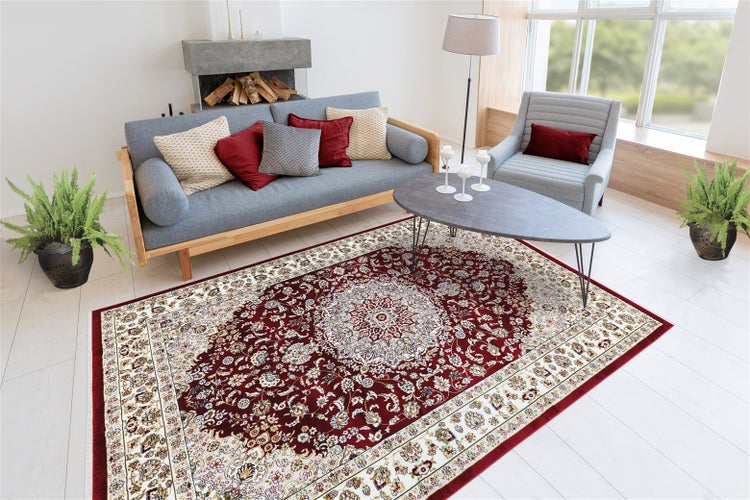 Kurzflor Teppich Asong Rot Orientalisch 160 x 230 cm
