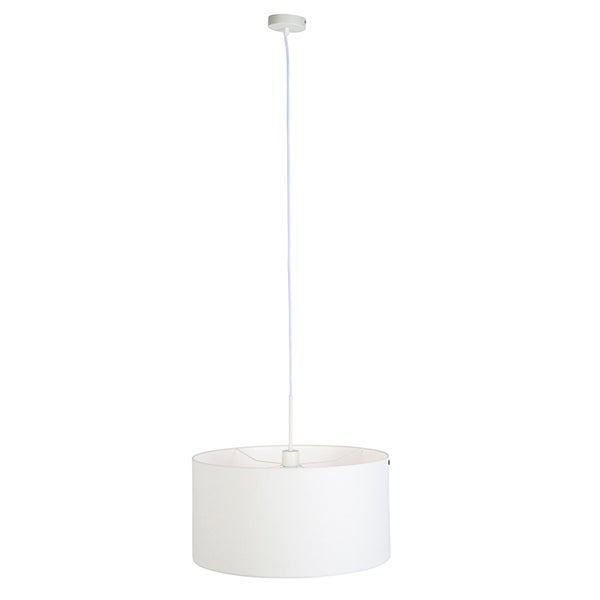 Moderne Hängelampe weiß mit weißem Schirm 50 cm - Combi 1
